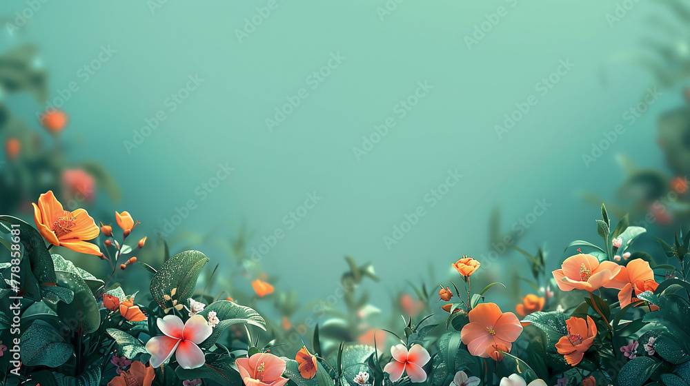 Flowers and plants, realistic, high quality, photo, 8k, simple background --ar 16:9 --stylize 750
