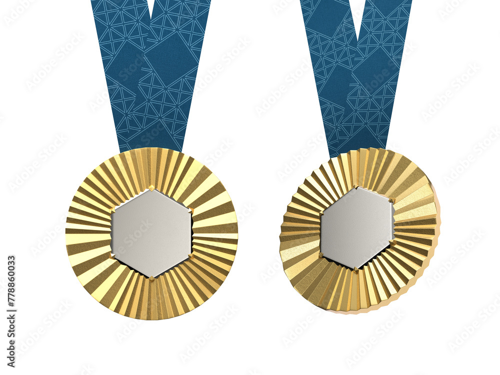 Naklejka premium Olympics games medal on isolated background. 3D render