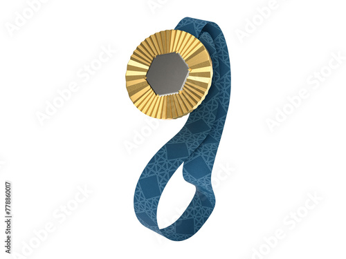 Photography Olympics games medal on isolated background. 3D render