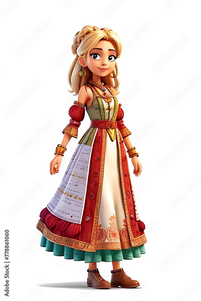 beautiful woman in bohemian dress