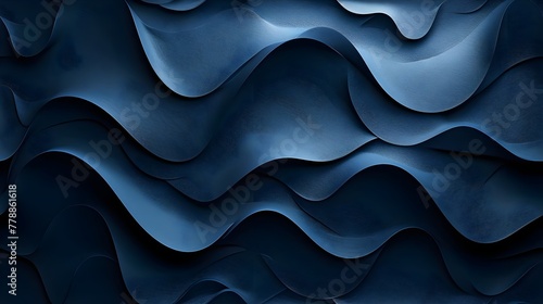 Sleek Navy Blue Wallpaper with Minimalistic Design: Modern Elegance, Hand Edited Generative AI