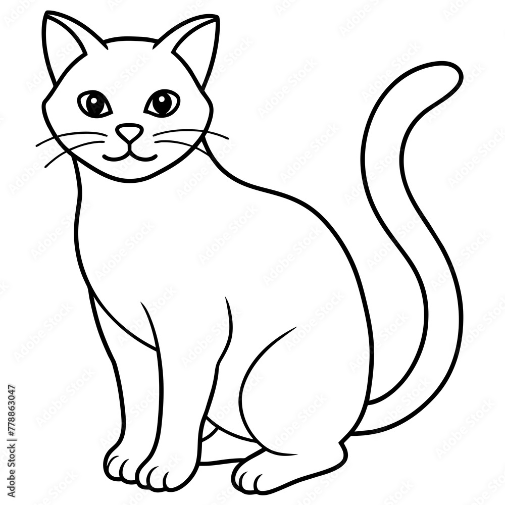 cat vector illustration with line art.
cat vector illustration with line art.