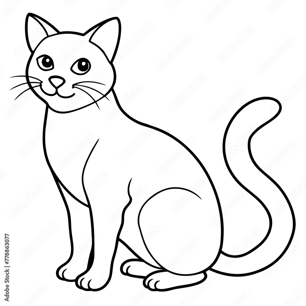 cat vector illustration with line art.
cat vector illustration with line art.