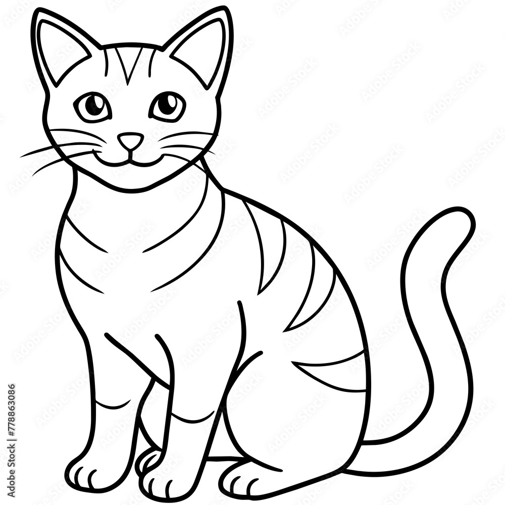 cat vector illustration with line art.
cat vector illustration with line art.