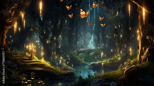 "Enchanted Illumination: Firefly Cluster Casts a Spellbinding Glow" © Naila