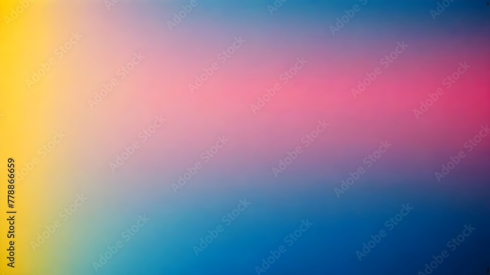 Grainy noise texture yellow, blue, and pink gradient background