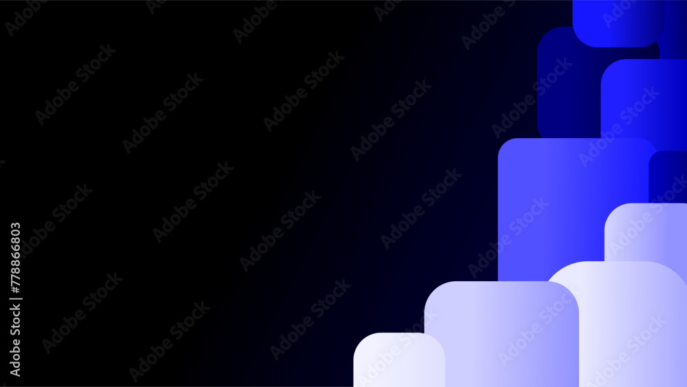 Blue and white glowing cubes over black background Blue and white glowing cubes over black background