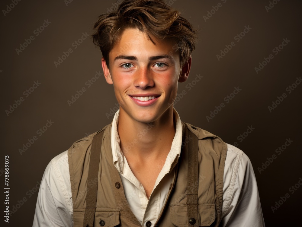 Obraz premium Young Man Smiling Brightly