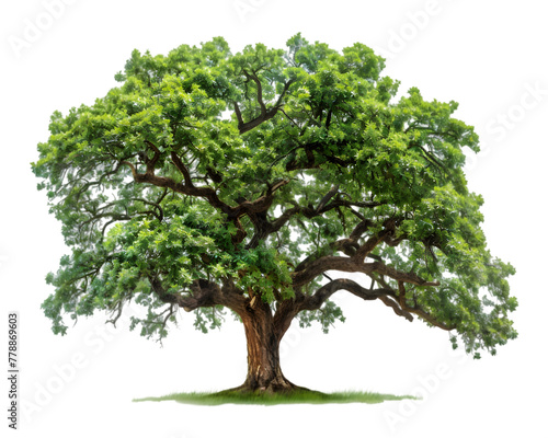 green tree isolated on on transparent background