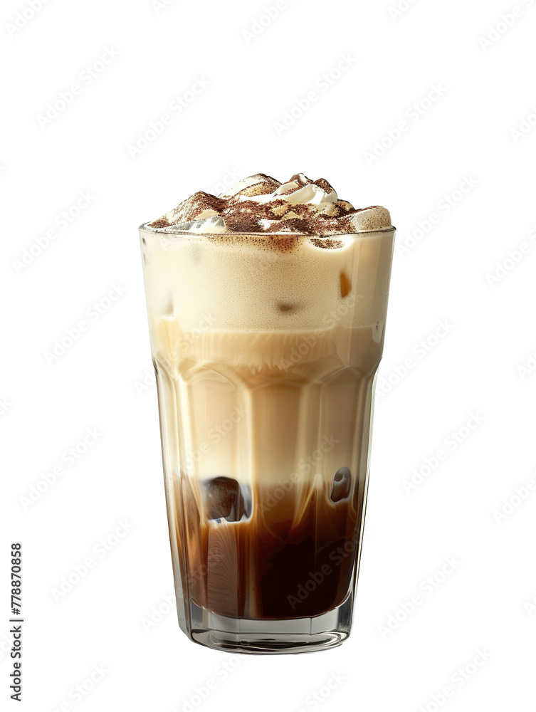 Iced milk Coffee on a white background isolated PNG Iced milk Coffee on a white background isolated PNG