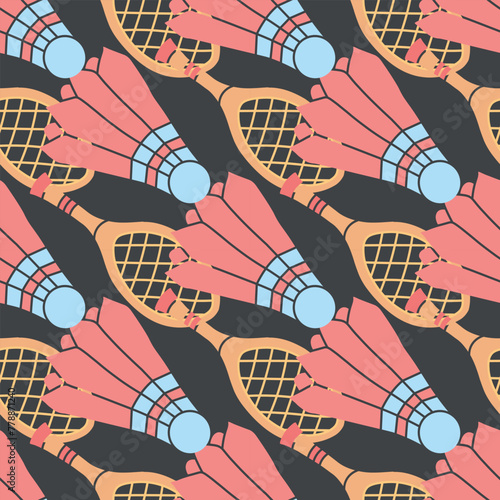 Seamless sport pattern. Background with sports icons. Doodle sport illustration