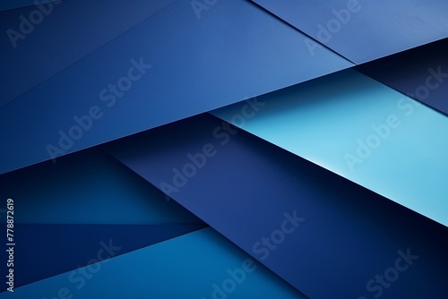 Indigo abstract color paper geometry composition background with blank copy space for design geometric pattern 