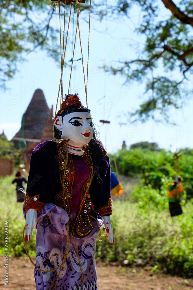 The magical town, Bagan with million of stupa and pagoda spreading across the green field The magical town, Bagan with million of stupa and pagoda spreading across the green field