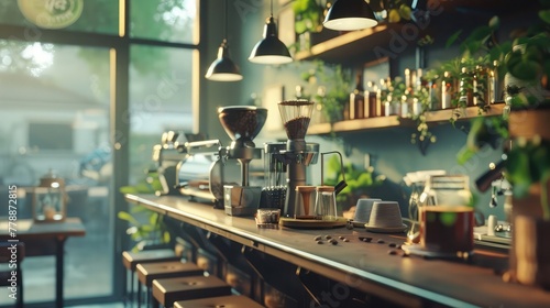 A digital scent-enabled coffee shop, with customers able to smell the aromas of the coffee,