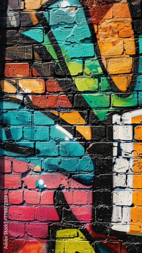 Colorful urban graffiti wall texture