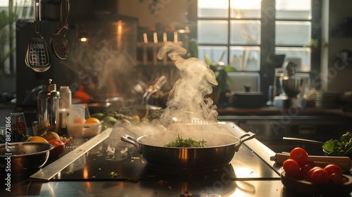 A digital scent-enabled cooking class, with students able to smell the ingredients and dishes,