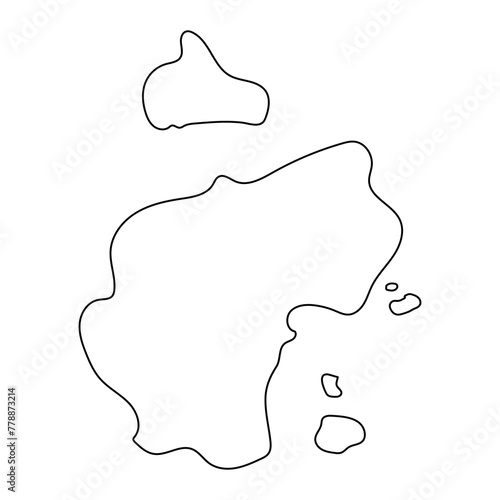 Jethou map, part of the Bailiwick of Guernsey. Vector illustration. photo