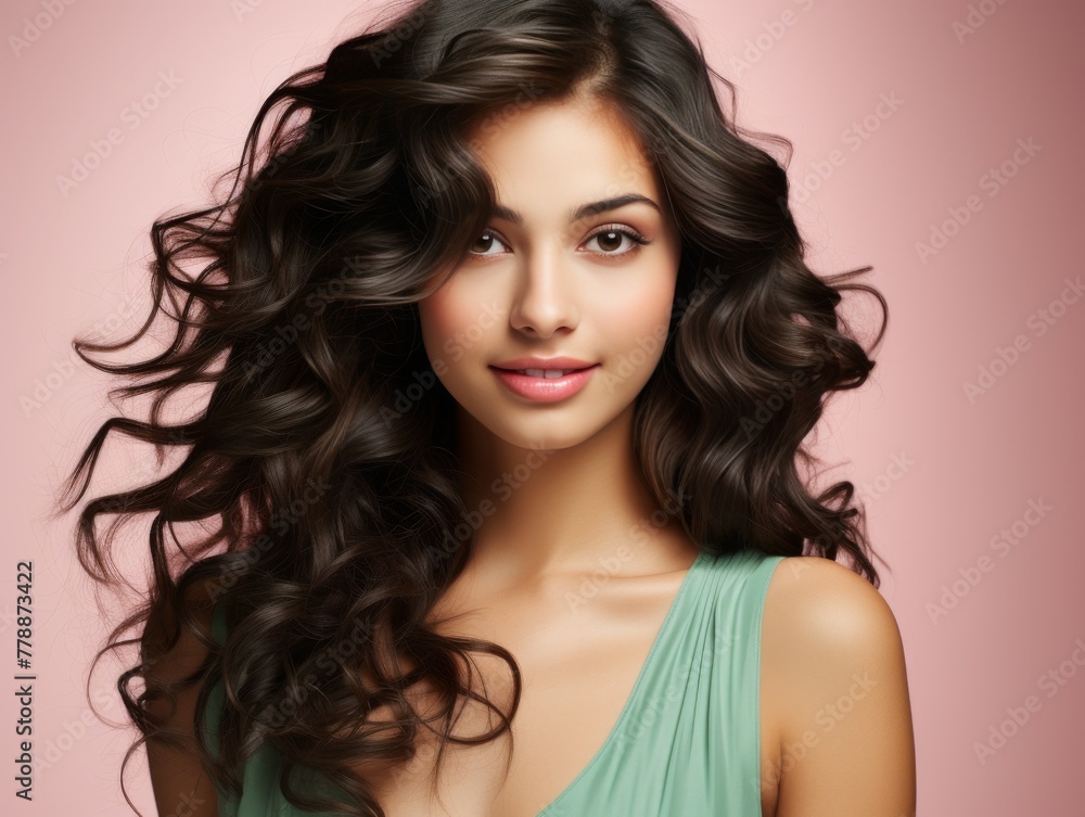 Beautiful Young Woman With Long Dark Hair Beautiful Young Woman With Long Dark Hair