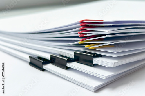 A stack of papers in the office