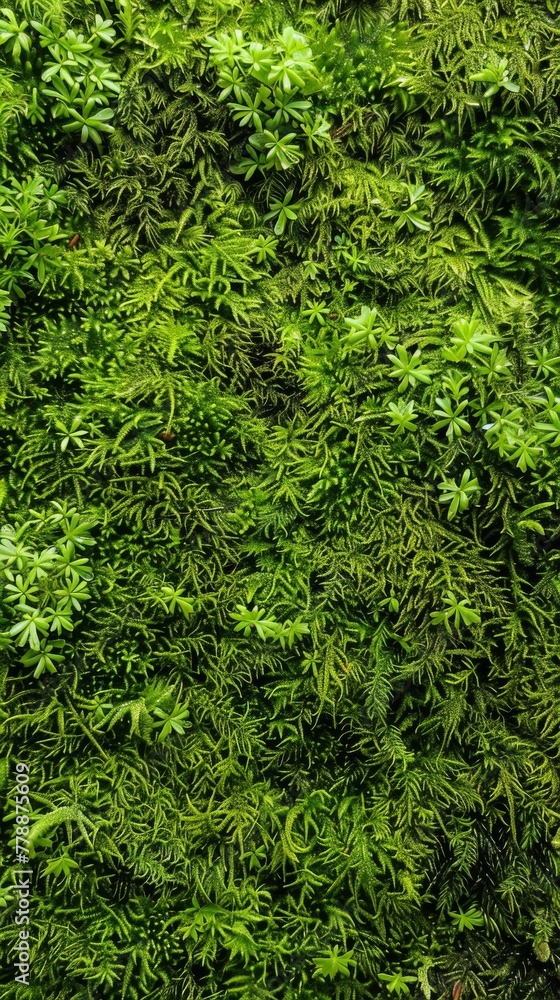 Lush green vertical garden texture Lush green vertical garden texture