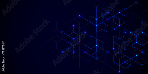 Vector illustration of hexagons pattern. Geometric abstract background with simple hexagonal elements. Creative idea for medical, technology or science design