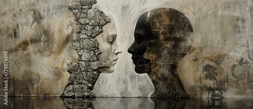 A piece highlighting the juxtaposition of opposites in a thoughtprovoking way