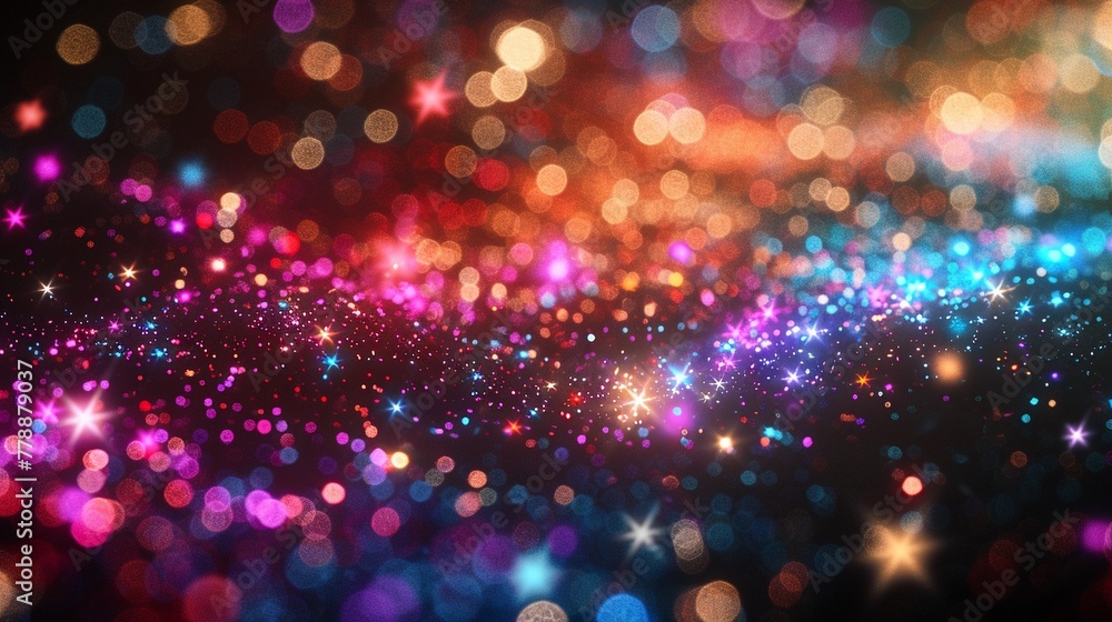 Random glitter stars in a colorful nebula, simple photorealistic rendering, black background ,3DCG,high resulution,clean sharp focus Random glitter stars in a colorful nebula, simple photorealistic rendering, black background ,3DCG,high resulution,clean sharp focus