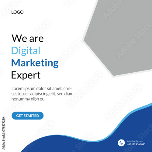 Abstract vector digital marketing design template. EPS10 