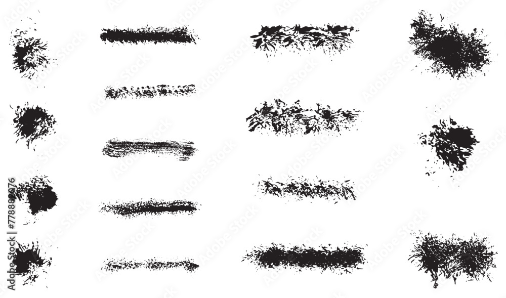 Brush Elements for note-taking, highlighting, and underlining in Hand drawn-style text. Brush Elements for note-taking, highlighting, and underlining in Hand drawn-style text.