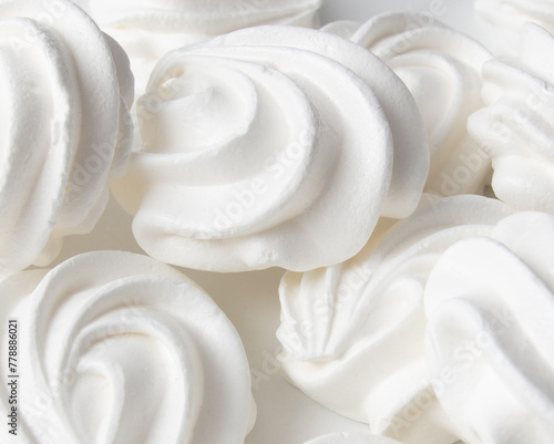 Close-up of white creamy marshmallow