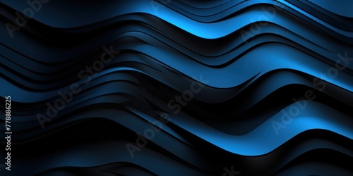 Black and black modern abstract squares background with dark background in blue striped in the style of futuristic chromatic waves, colorful minimalism pattern 