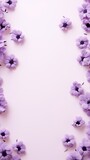 Lavender paw prints on a background, minimalist backdrop pattern with copy space for design or photo, animal pet cute surface 