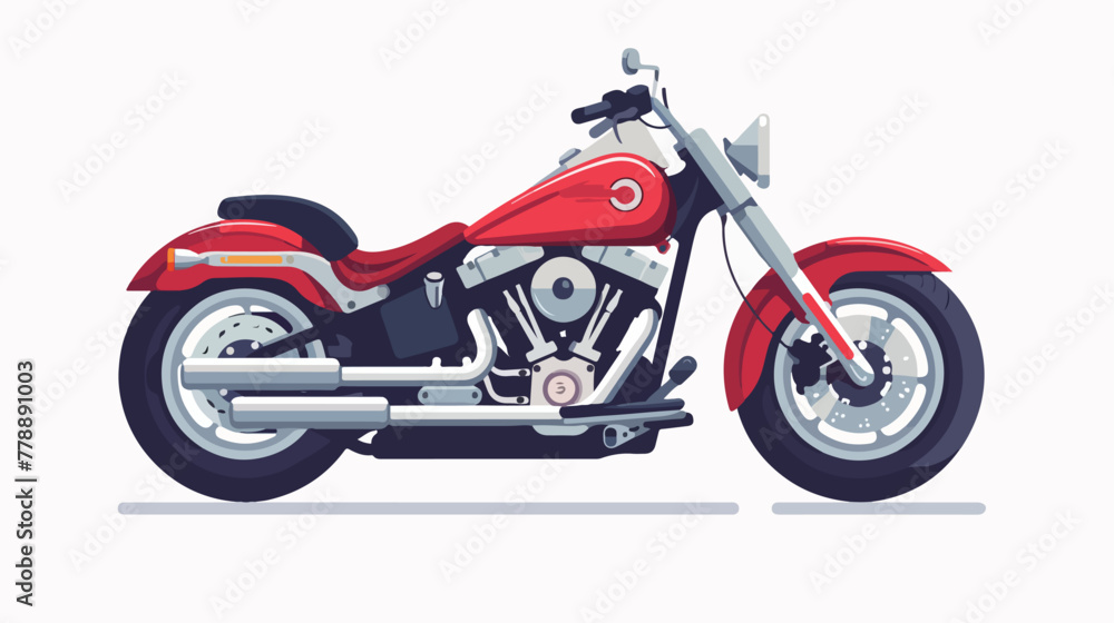 Motorcycle flat icon illustration of vector graphic