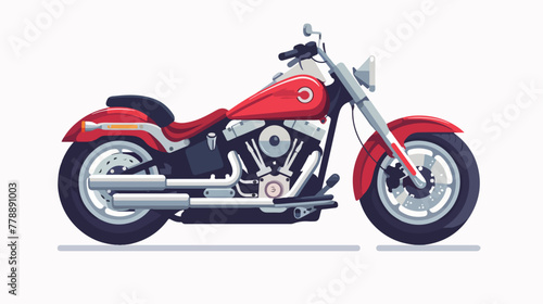 Motorcycle flat icon illustration of vector graphic