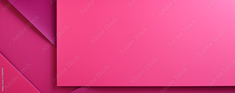 Magenta abstract color paper geometry composition background with blank copy space for design geometric pattern 