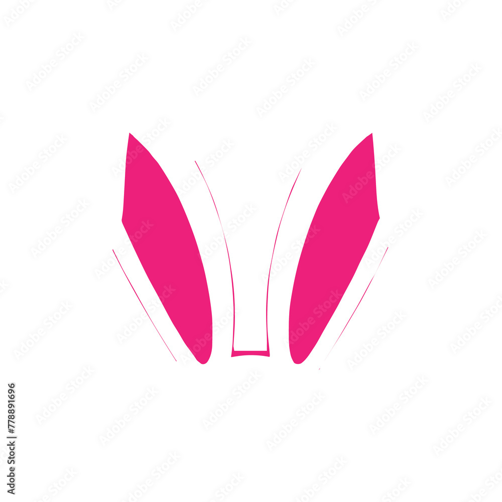 Rabbit, bunny - vector, easter illustration. bunny ear and face transparent, easter bunny elements Rabbit, bunny - vector, easter illustration. bunny ear and face transparent, easter bunny elements