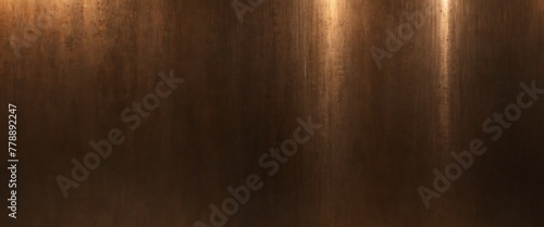 bronze bright shiny glossy polished brushed metal background texture metallic of sheet steel plate surface panoramic wide angle from Generative AI