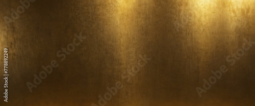 gold bright shiny glossy polished brushed metal background texture metallic of sheet steel plate surface panoramic wide angle from Generative AI