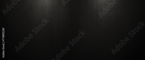plain black bright shiny glossy polished brushed metal background texture metallic of sheet steel plate surface panoramic wide angle from Generative AI