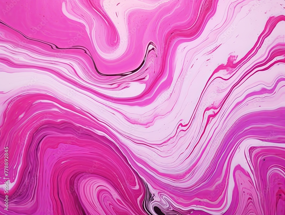 Magenta fluid art marbling paint textured background with copy space blank texture design 