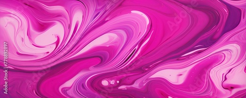 Magenta fluid art marbling paint textured background with copy space blank texture design 
