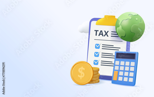 International Taxation banner, web or landing page. Experts navigate global fiscal policies, optimizing tax strategies for multinational operations. Financial stewardship across borders