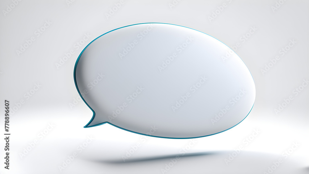 Cute 3D three-dimensional cute speech bubble image for business presentations. generative ai. Cute 3D three-dimensional cute speech bubble image for business presentations. generative ai.