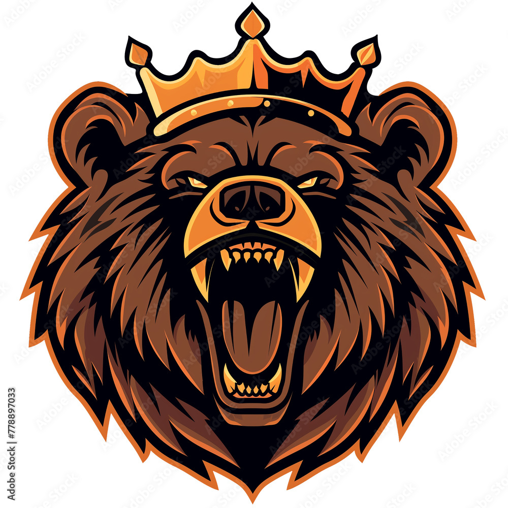 Obraz premium bear logo, bear icon, bear head logo