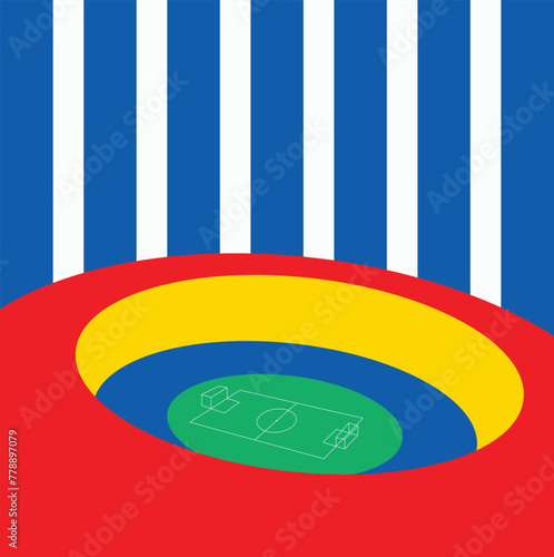 Karachi, Pakistan - March 23, 2023: Vector trophy of the European Football Championship 2024 in Germany vector illustration.
 photo