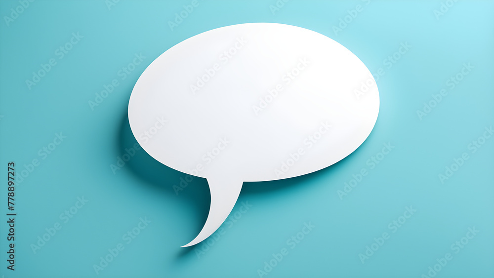 Cute 3D three-dimensional cute speech bubble image for business presentations. generative ai. Cute 3D three-dimensional cute speech bubble image for business presentations. generative ai.