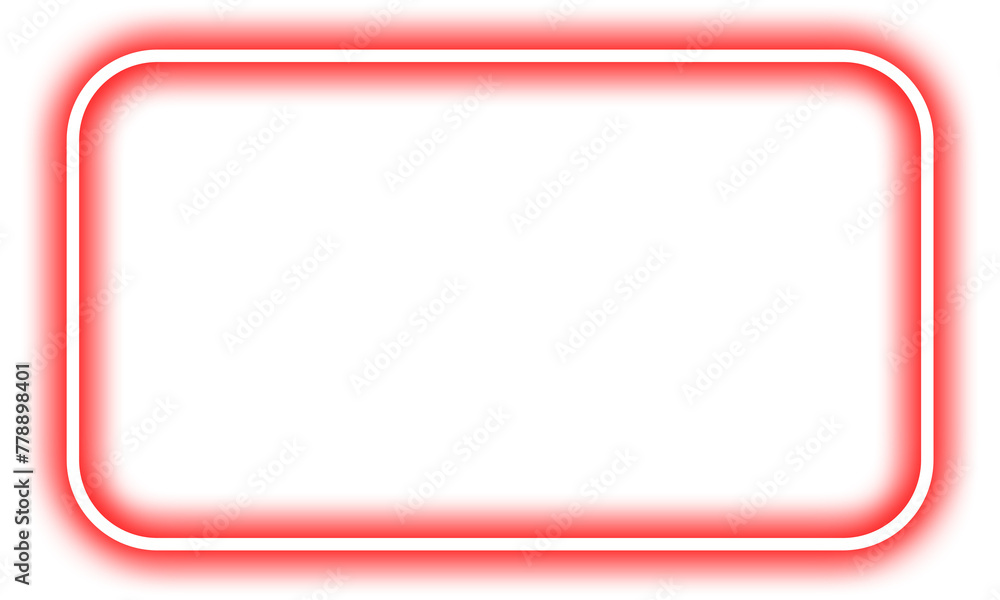 Red rectangle frame with neon effect Red rectangle frame with neon effect