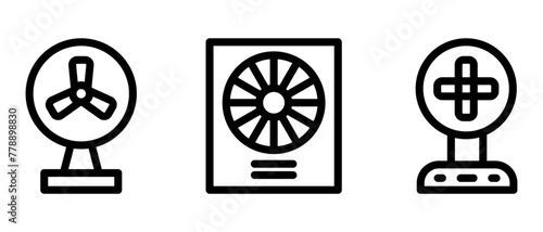 fan icon or logo isolated sign symbol vector illustration - high quality black style vector icons