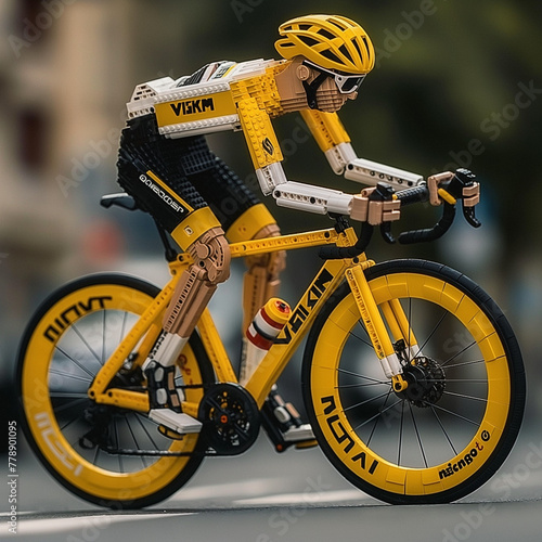 Radsportler Tour de France aus Lego - Cyclist Tour de France made of Lego -