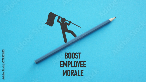 Canvas-taulu Boost employee morale is shown using the text